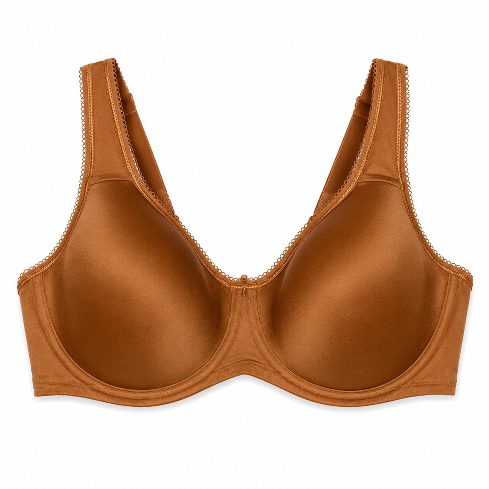Wacoal 40D T Shirt Bra Brown Underwire Full Coverage Smooth Cups